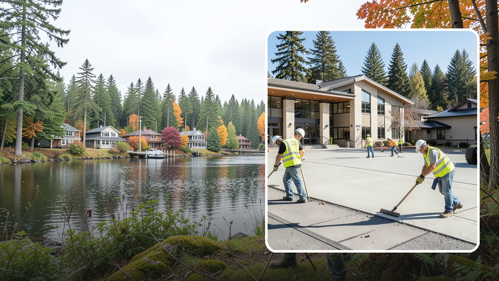 Public Plaza Maintenance in La Conner, Skagit County, WA - We provide ongoing plaza maintenance including joint repair, cleaning, sealing, and hardscape upkeep.