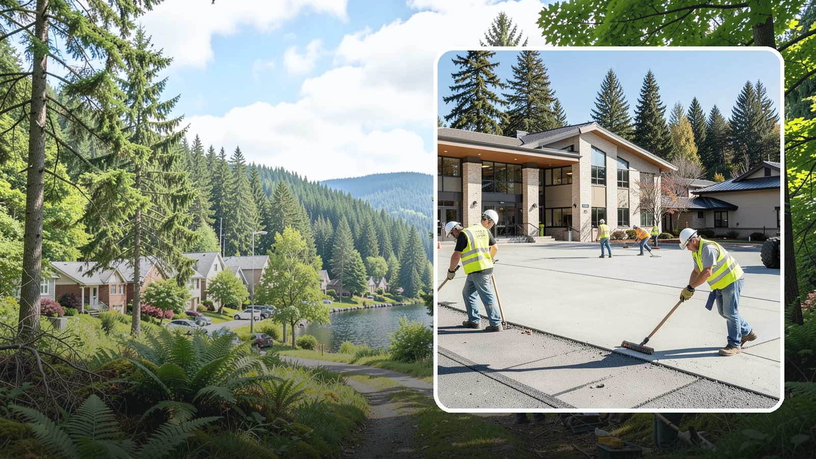 Public Plaza Maintenance in Lake Forest Park, King County, WA - We provide ongoing plaza maintenance including joint repair, cleaning, sealing, and hardscape upkeep.