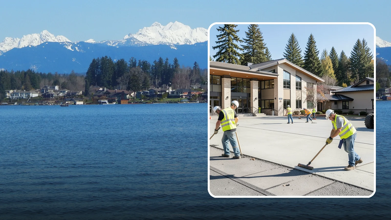 Public Plaza Maintenance in Lake Stevens, Snohomish County, WA - We provide ongoing plaza maintenance including joint repair, cleaning, sealing, and hardscape upkeep.