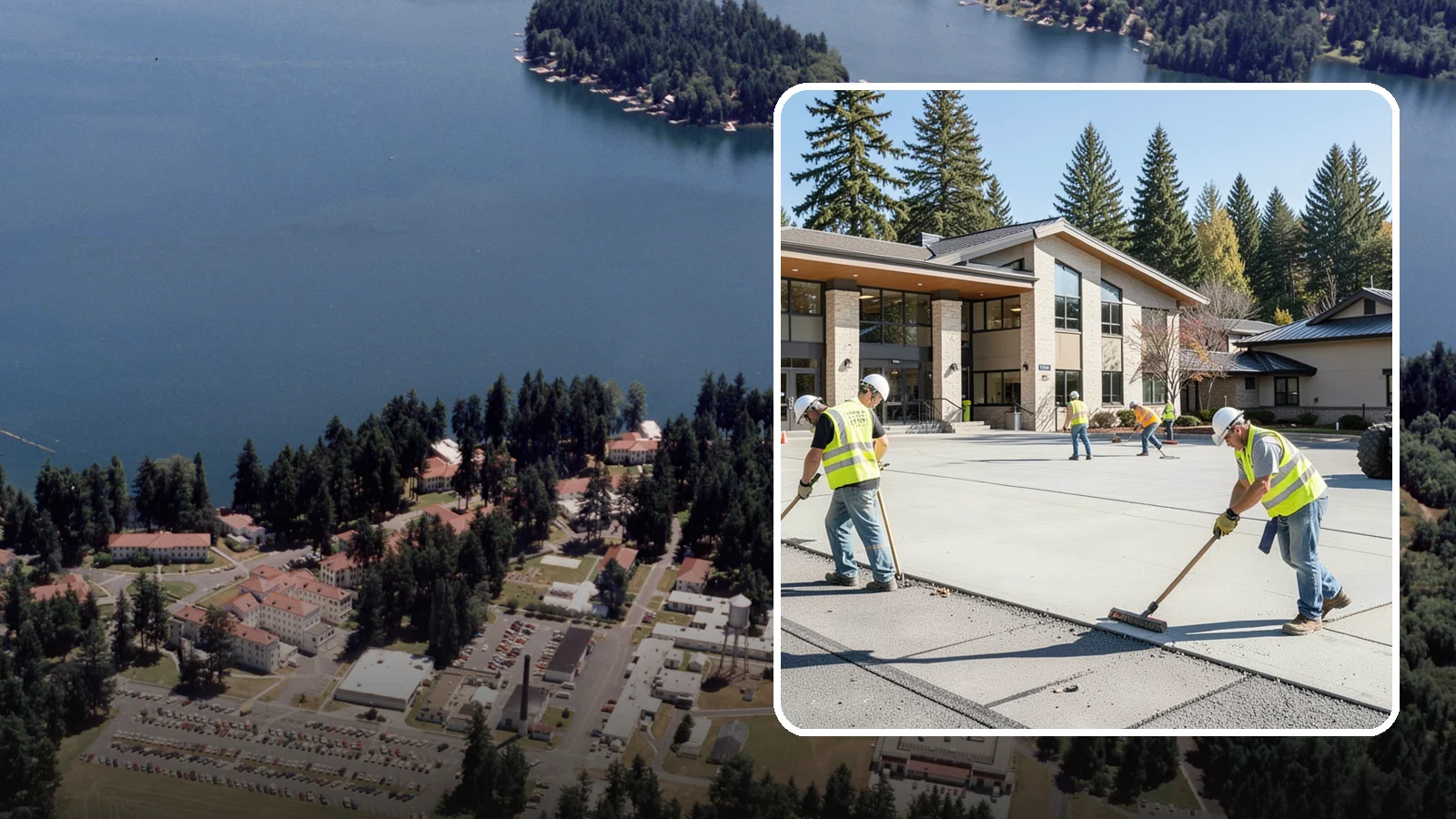 Public Plaza Maintenance in Lakewood, Pierce County, WA - We provide ongoing plaza maintenance including joint repair, cleaning, sealing, and hardscape upkeep.