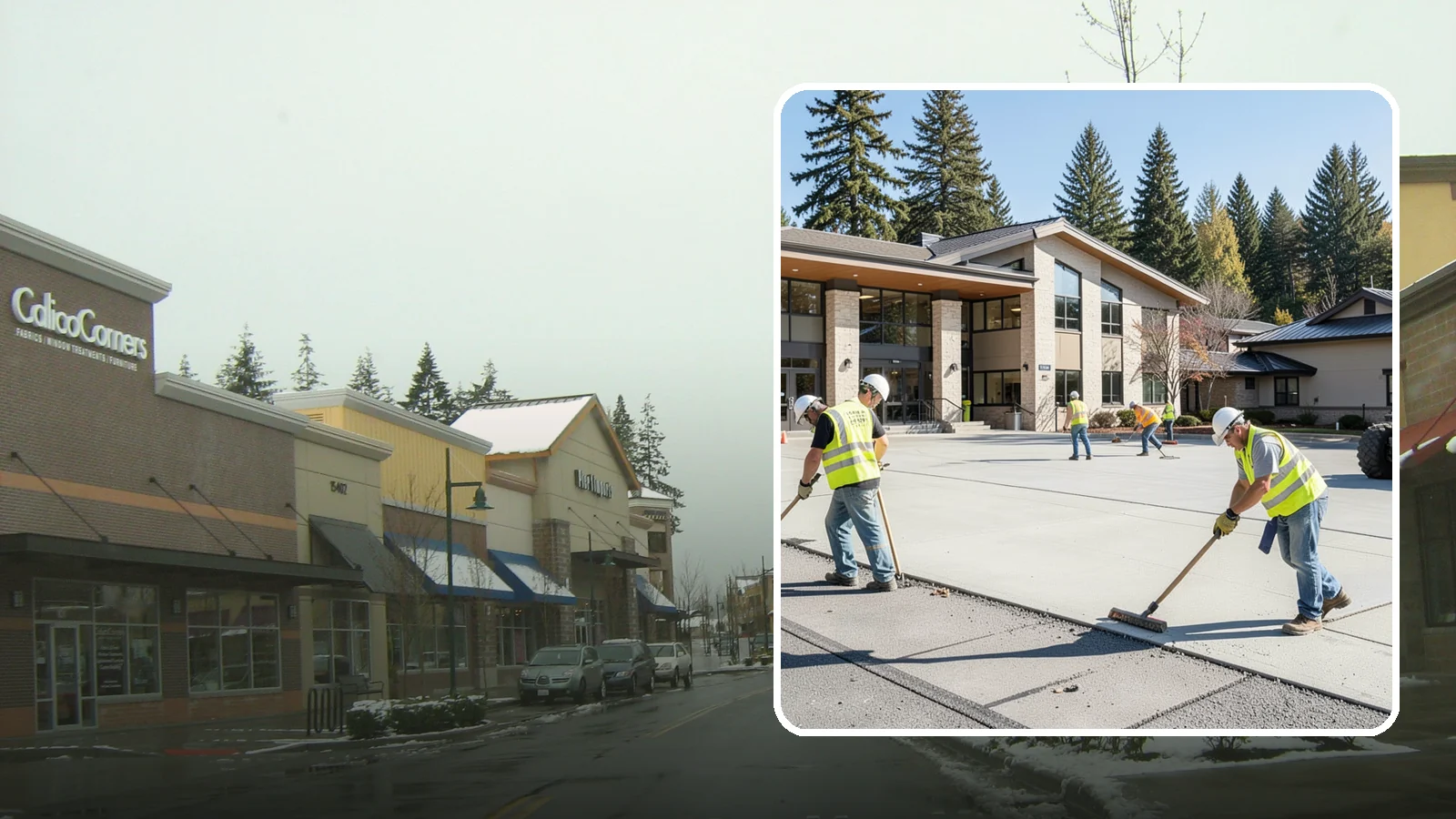 Public Plaza Maintenance in Mill Creek, Snohomish County, WA - We provide ongoing plaza maintenance including joint repair, cleaning, sealing, and hardscape upkeep.