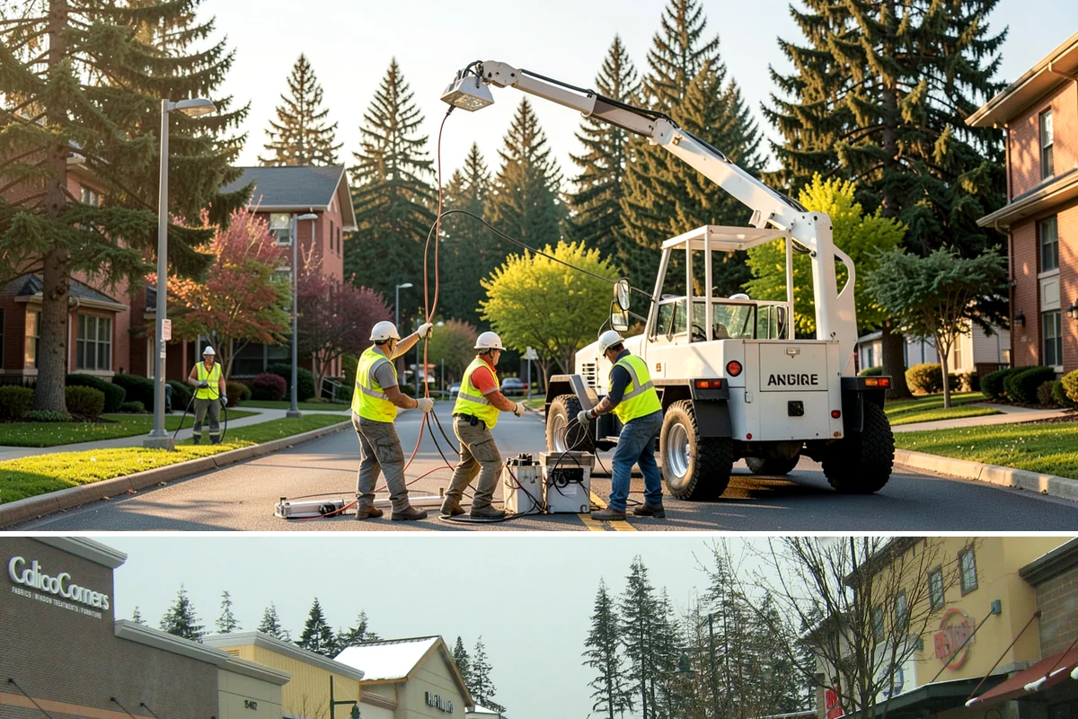 Public Plaza Maintenance in Mill Creek, Snohomish County, WA - Biological growth peaks in the wet fall and winter, prioritizing cleaning then, while sealing and repairs are timed for drier...