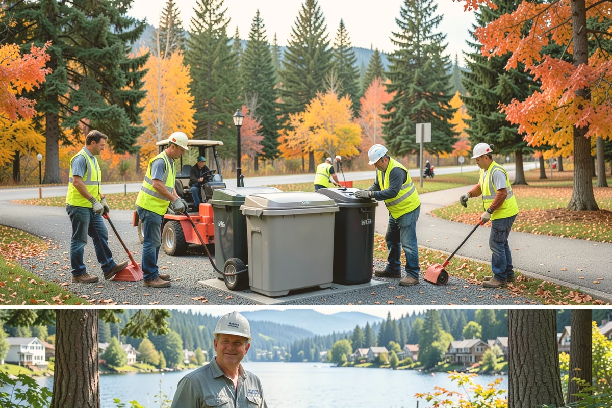 Public Plaza Maintenance in Milton, King County, WA - Biological growth peaks in the wet fall and winter, prioritizing cleaning then, while sealing and repairs are timed for drier...