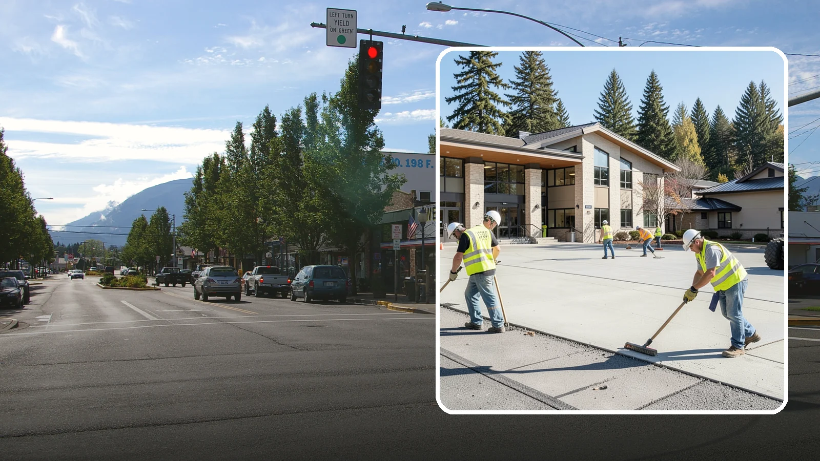 Public Plaza Maintenance in North Bend, King County, WA - We provide ongoing plaza maintenance including joint repair, cleaning, sealing, and hardscape upkeep.