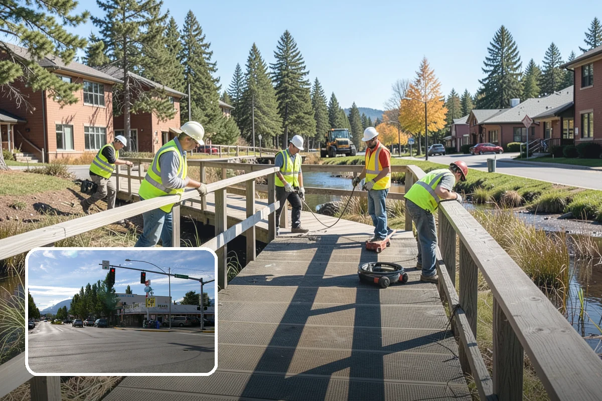 Public Plaza Maintenance in North Bend, King County, WA - Extends plaza service life and defers costly reconstruction