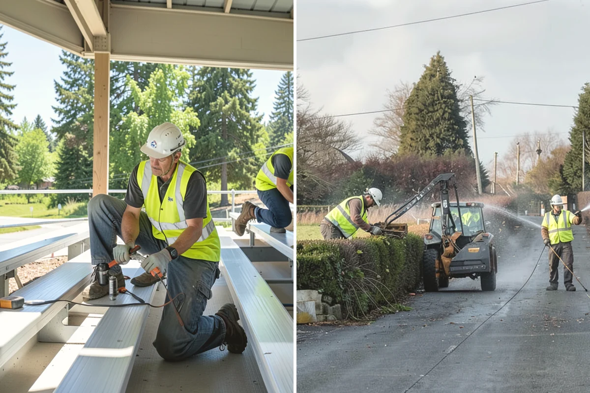 Public Plaza Maintenance in North Bend, King County, WA - Establish an inspection and maintenance schedule