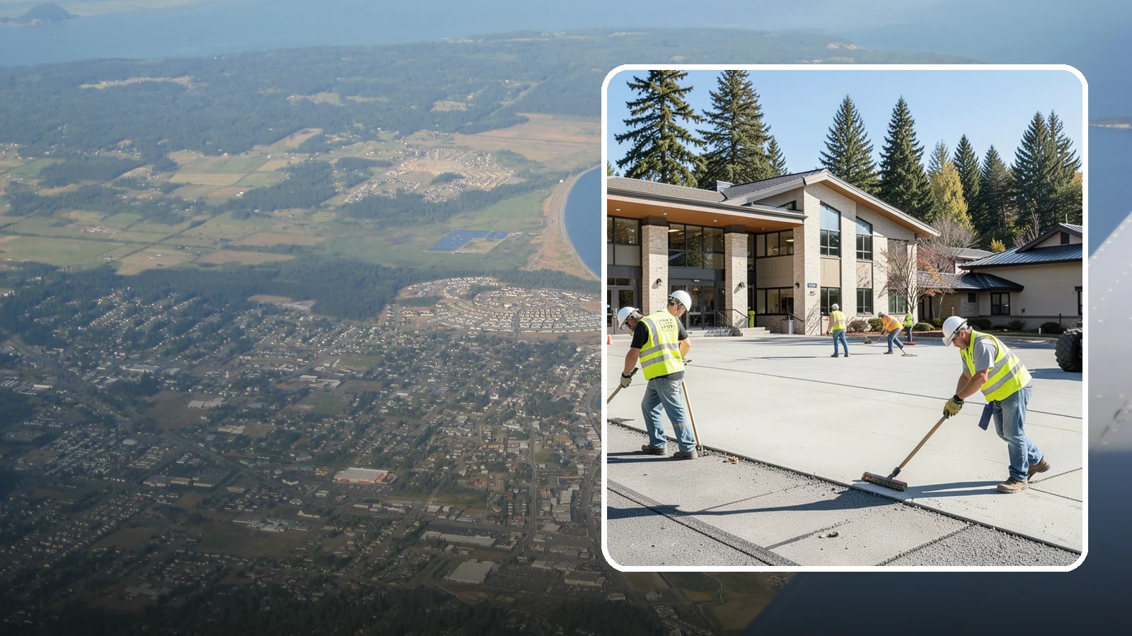 Public Plaza Maintenance in Oak Harbor, Island County, WA - We provide ongoing plaza maintenance including joint repair, cleaning, sealing, and hardscape upkeep.