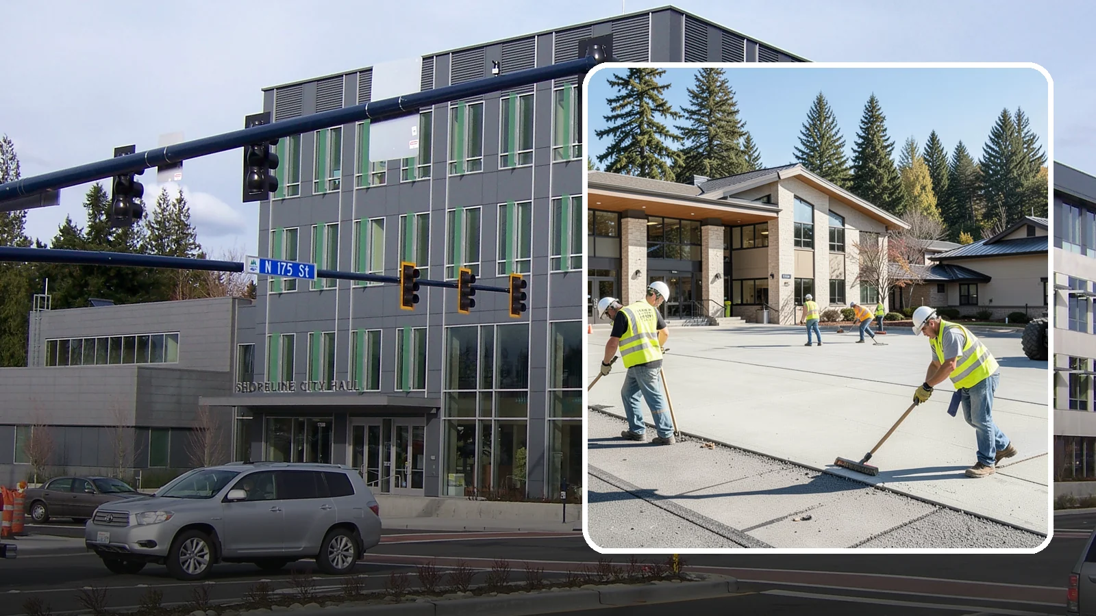 Public Plaza Maintenance in Shoreline, King County, WA - We provide ongoing plaza maintenance including joint repair, cleaning, sealing, and hardscape upkeep.