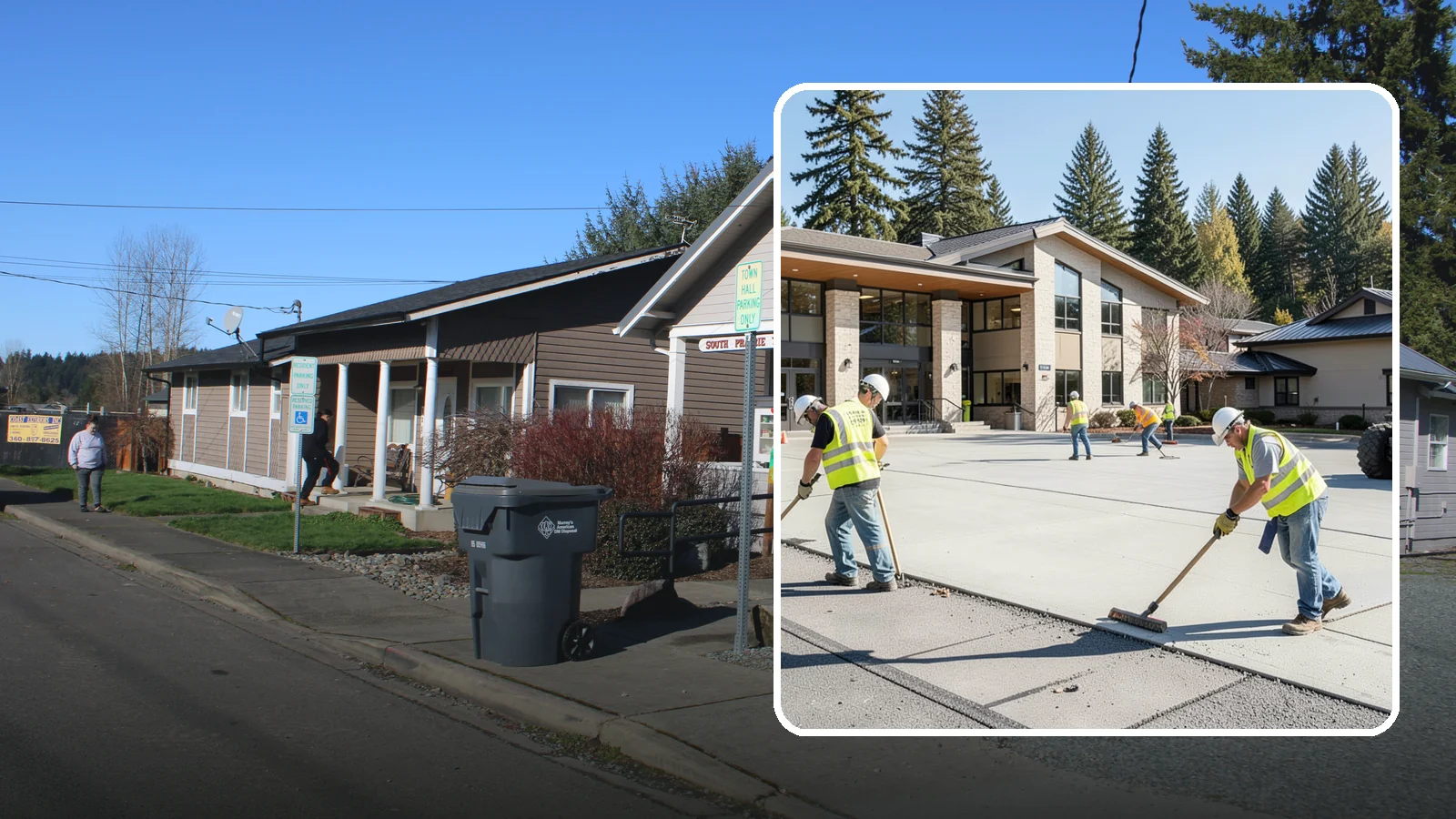 Public Plaza Maintenance in South Prairie, Pierce County, WA - We provide ongoing plaza maintenance including joint repair, cleaning, sealing, and hardscape upkeep.