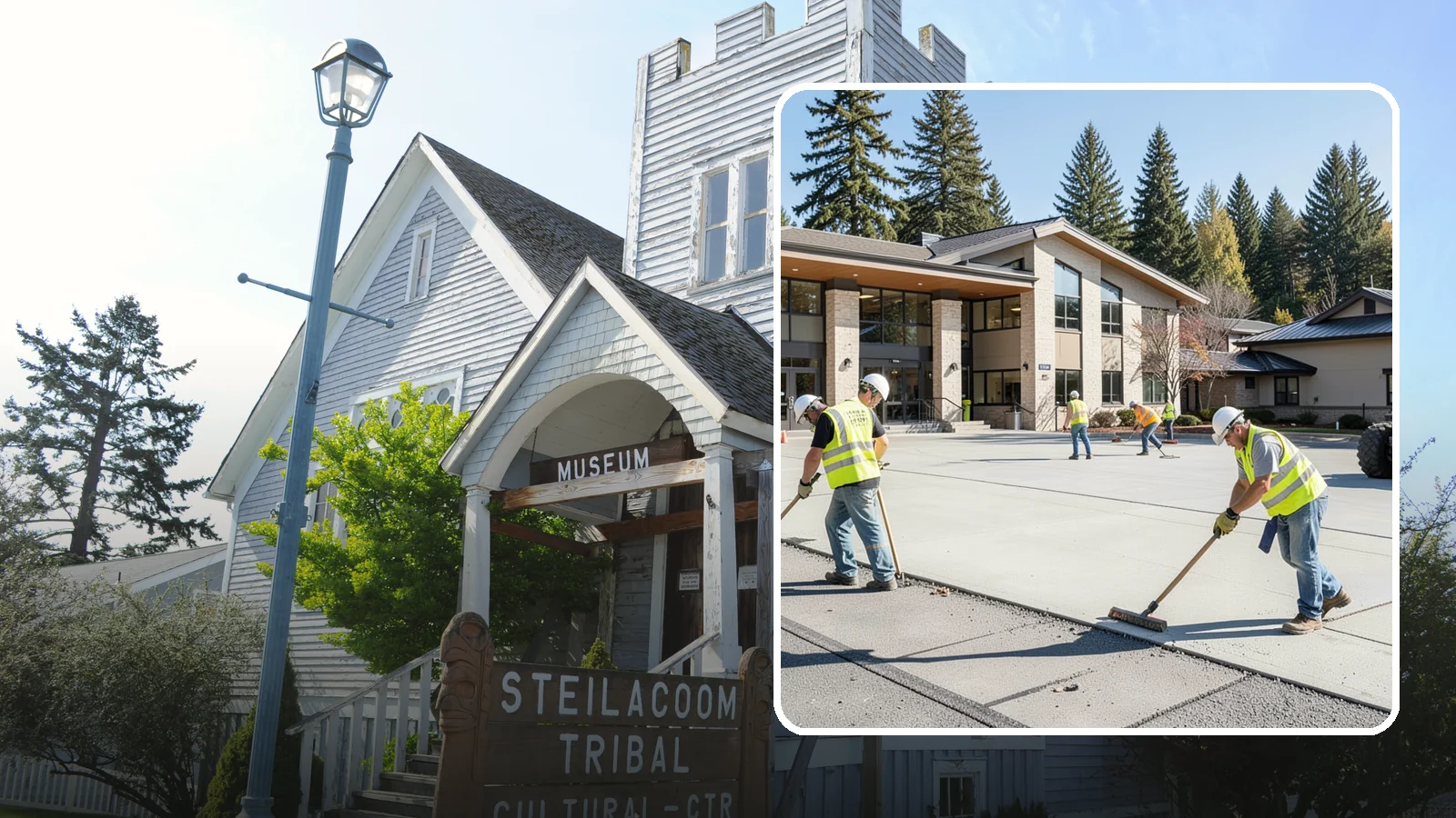 Public Plaza Maintenance in Steilacoom, Pierce County, WA - We provide ongoing plaza maintenance including joint repair, cleaning, sealing, and hardscape upkeep.