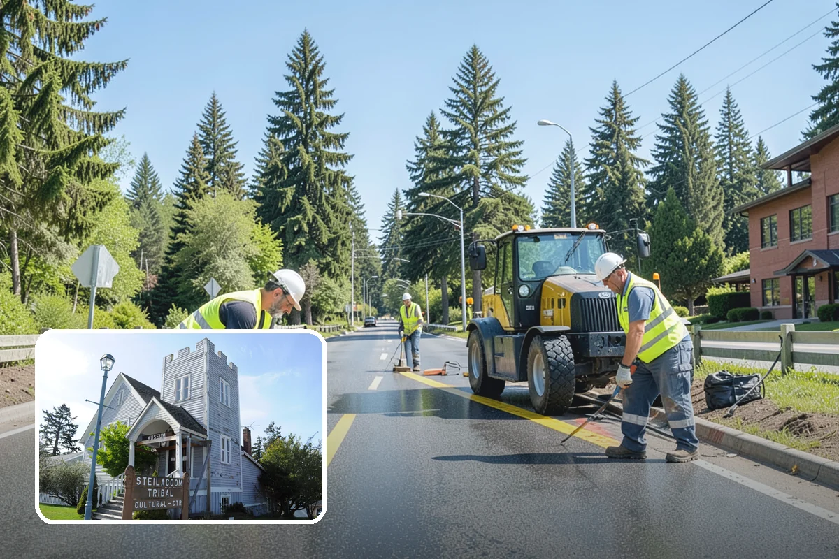Public Plaza Maintenance in Steilacoom, Pierce County, WA - Extends plaza service life and defers costly reconstruction