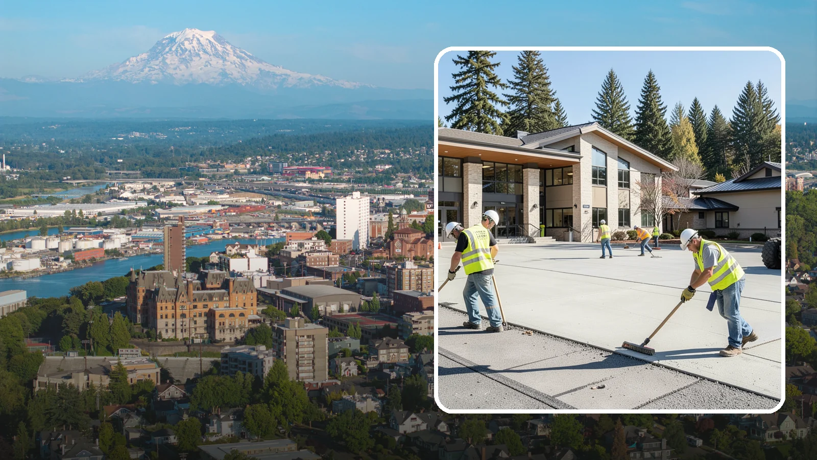 Public Plaza Maintenance in Tacoma, Pierce County, WA - We provide ongoing plaza maintenance including joint repair, cleaning, sealing, and hardscape upkeep.