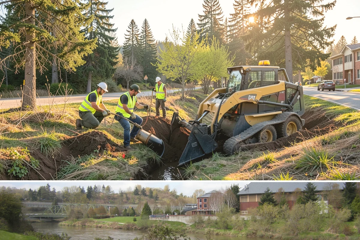 Public Plaza Maintenance in Tukwila, King County, WA - Biological growth peaks in the wet fall and winter, prioritizing cleaning then, while sealing and repairs are timed for drier...