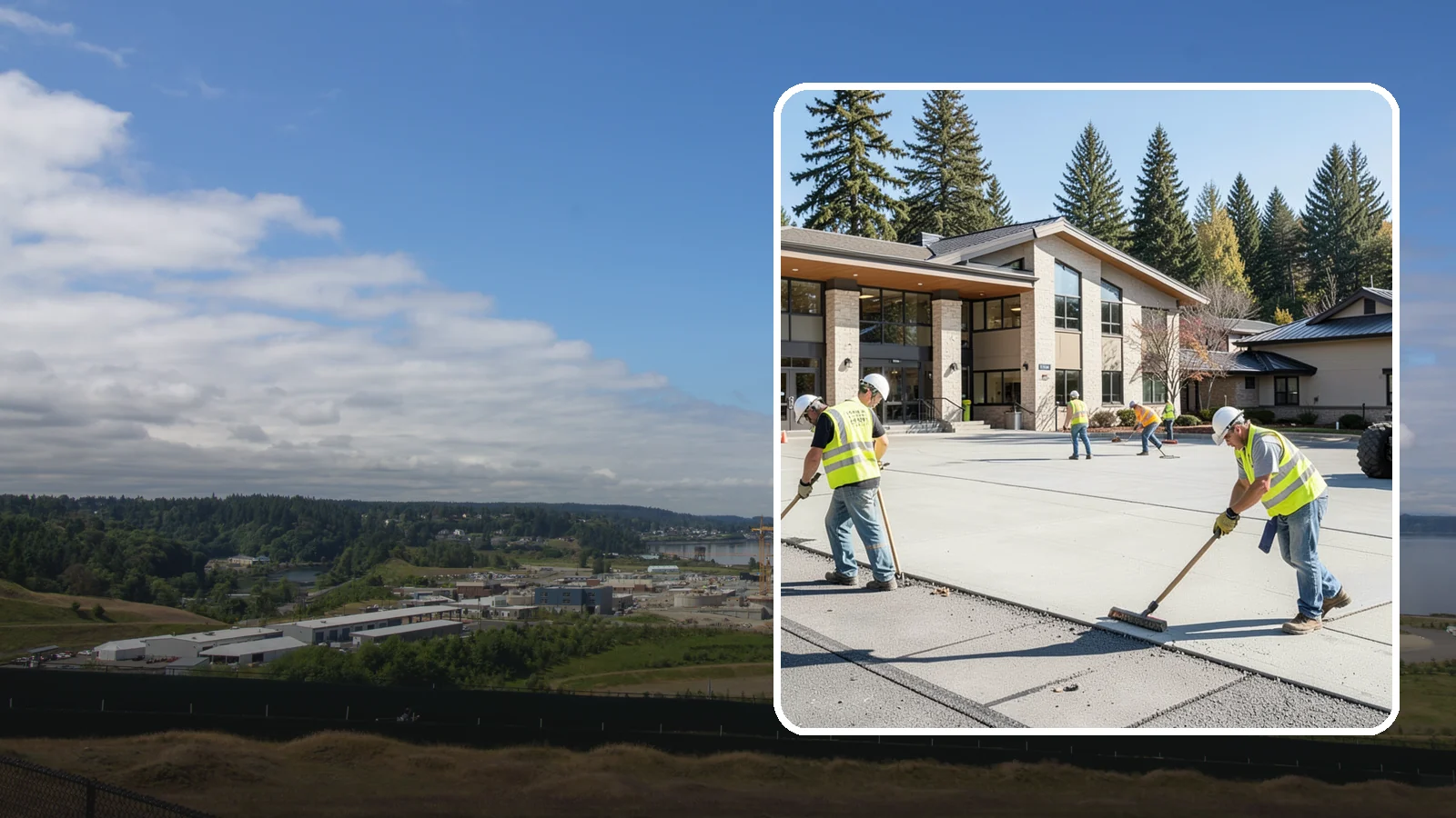 Public Plaza Maintenance in University Place, Pierce County, WA - We provide ongoing plaza maintenance including joint repair, cleaning, sealing, and hardscape upkeep.