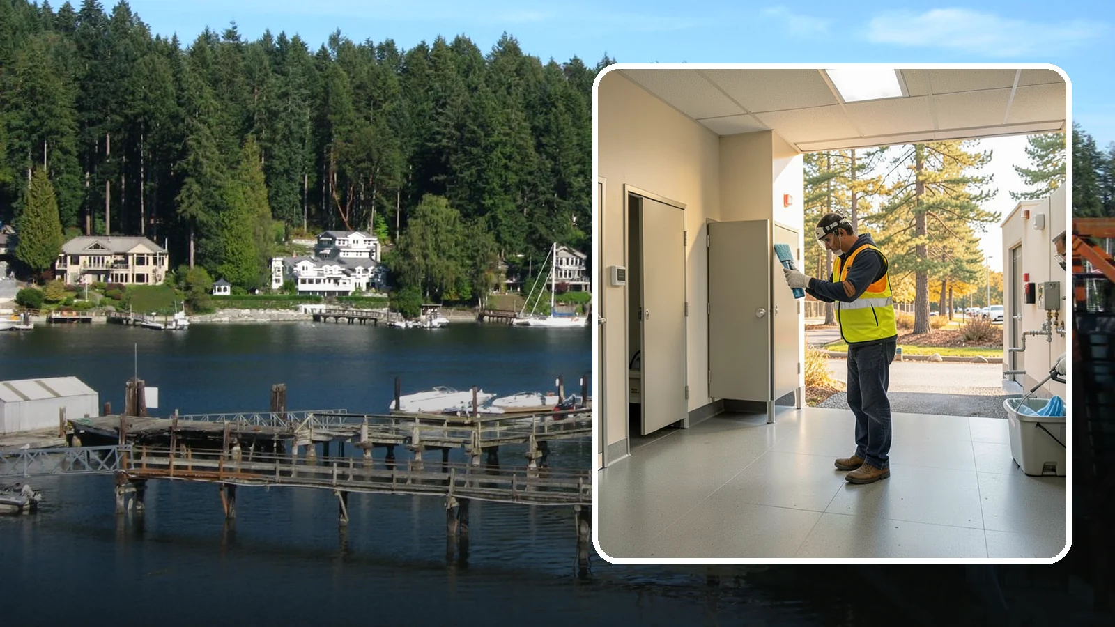 Public Restroom Maintenance in Gig Harbor, Pierce County, WA - Keep public restrooms clean, stocked, and functional to protect public health and facility reputation.