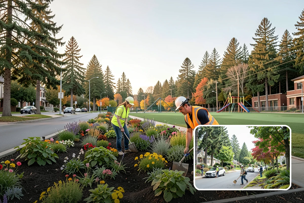 Public Restroom Renovation in Beaux Arts Village, King County, WA - Upgrades worn restrooms to current accessibility clearances