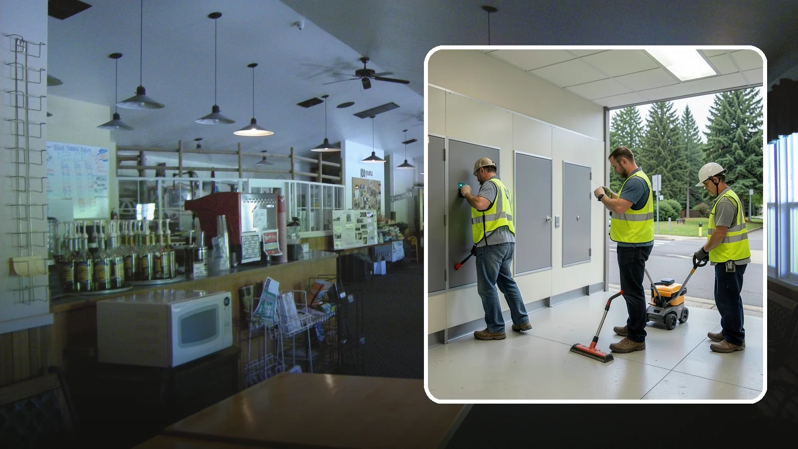 Public Restroom Renovation in Black Diamond, King County, WA - Modernize existing public restrooms with durable fixtures, accessibility upgrades, and improved sanitation surfaces.