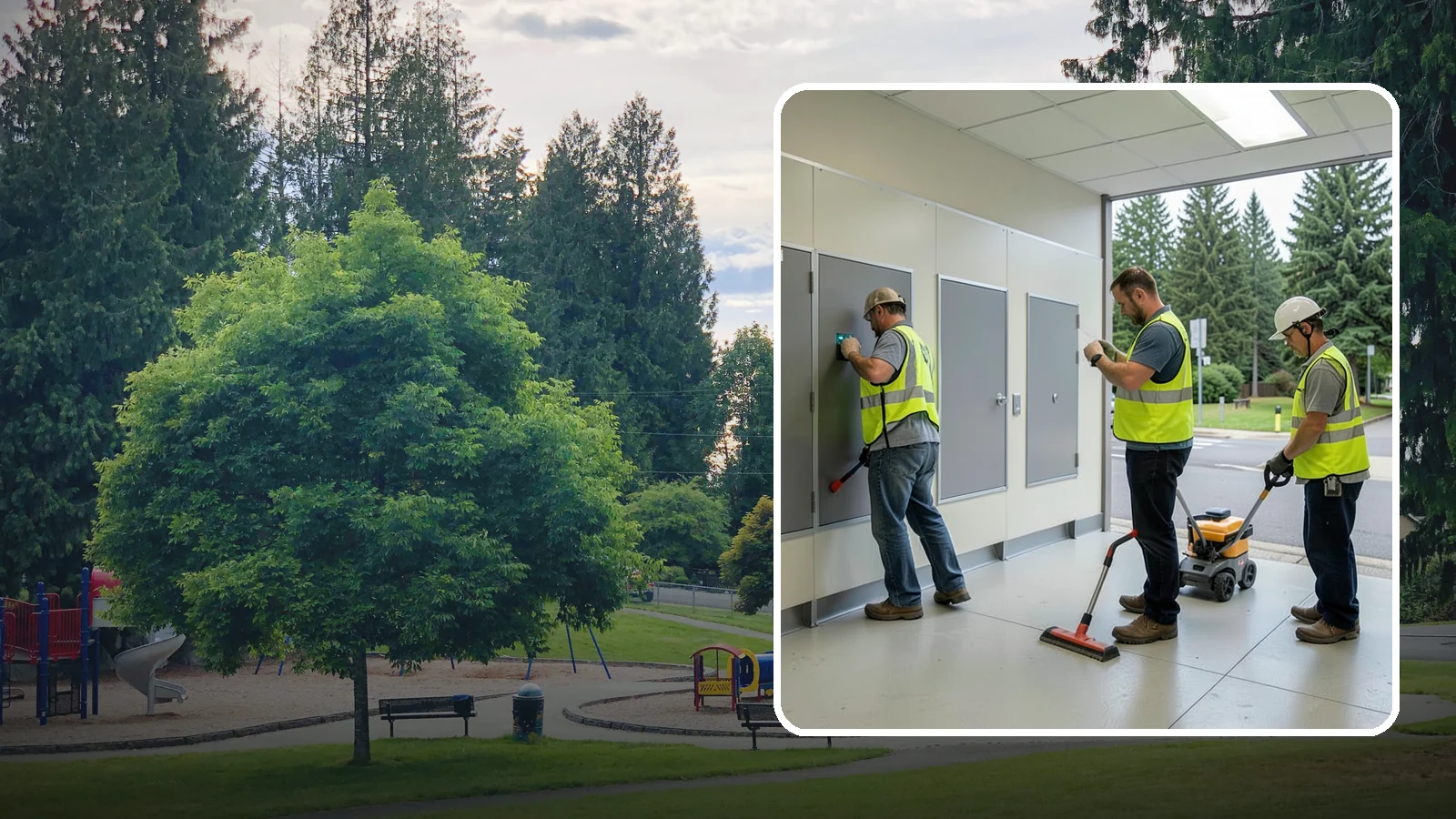 Public Restroom Renovation in Bonney Lake, Pierce County, WA - Modernize existing public restrooms with durable fixtures, accessibility upgrades, and improved sanitation surfaces.