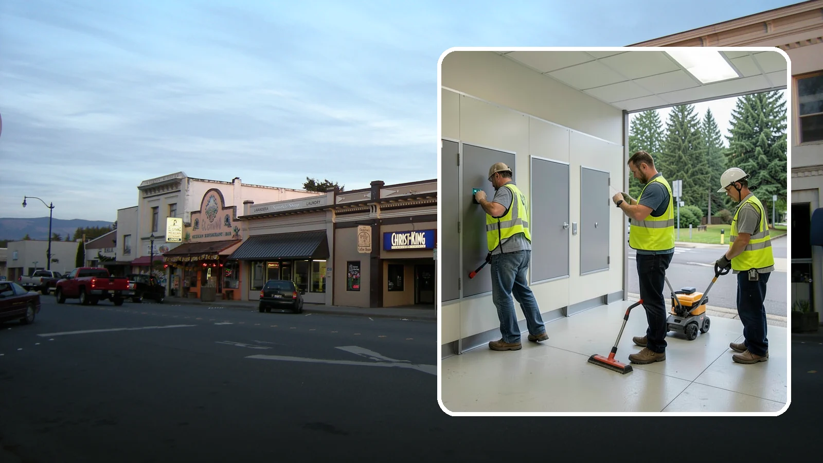 Public Restroom Renovation in Burlington, Skagit County, WA - Modernize existing public restrooms with durable fixtures, accessibility upgrades, and improved sanitation surfaces.