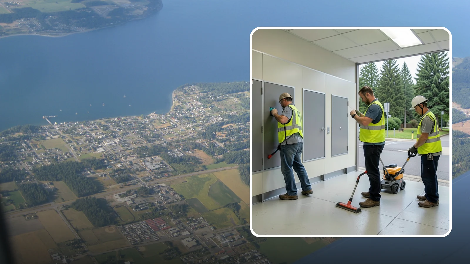 Public Restroom Renovation in Coupeville, Island County, WA - Modernize existing public restrooms with durable fixtures, accessibility upgrades, and improved sanitation surfaces.