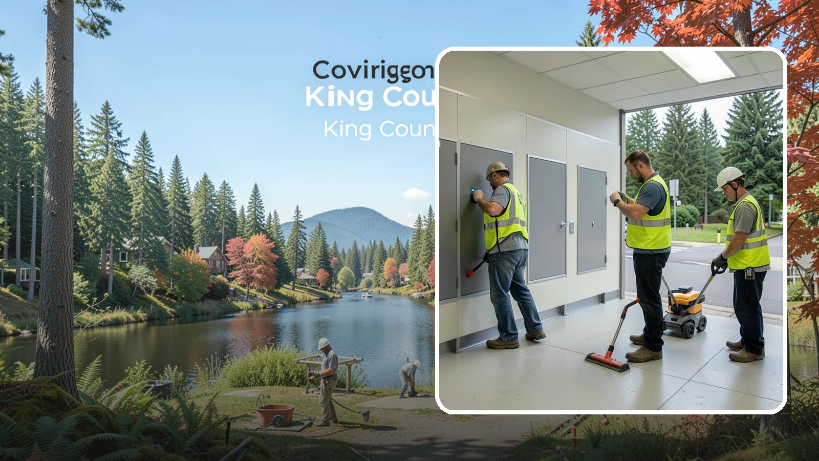 Public Restroom Renovation in Covington, King County, WA - Modernize existing public restrooms with durable fixtures, accessibility upgrades, and improved sanitation surfaces.