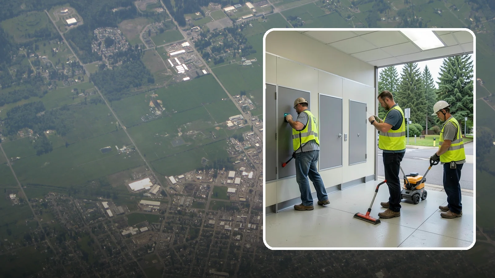 Public Restroom Renovation in Enumclaw, King County, WA - Modernize existing public restrooms with durable fixtures, accessibility upgrades, and improved sanitation surfaces.