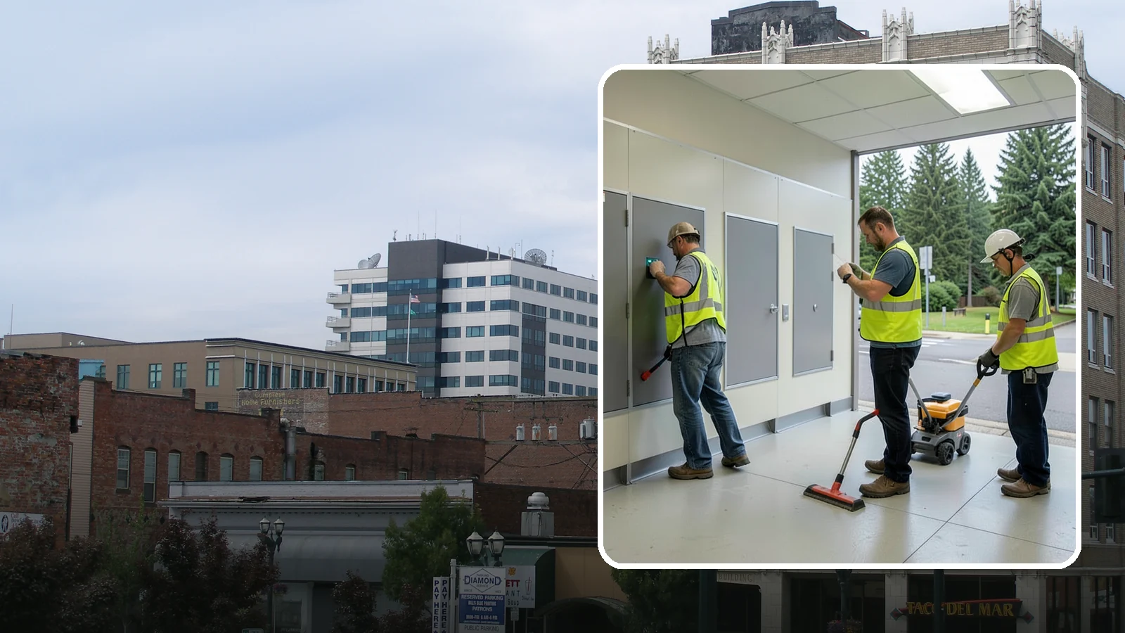 Public Restroom Renovation in Everett, Snohomish County, WA - Modernize existing public restrooms with durable fixtures, accessibility upgrades, and improved sanitation surfaces.