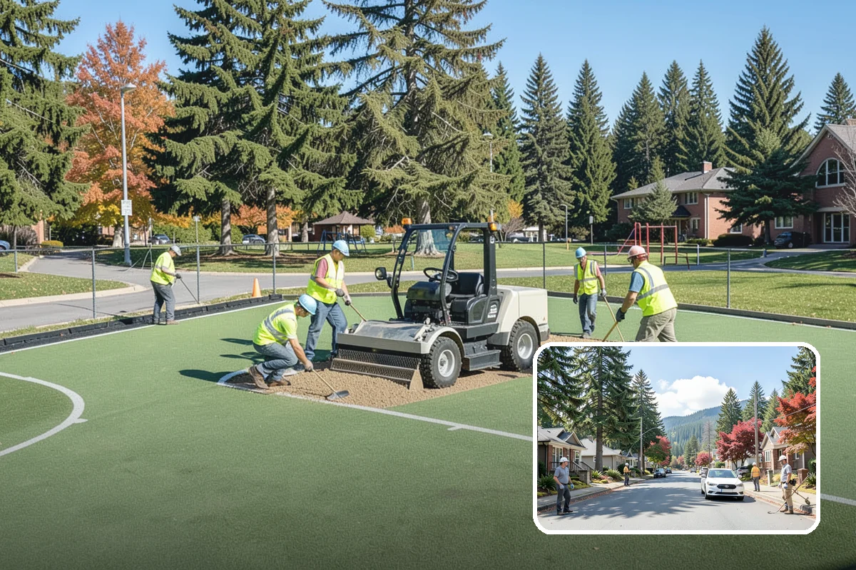 Public Restroom Renovation in Hunts Point, King County, WA - Upgrades worn restrooms to current accessibility clearances