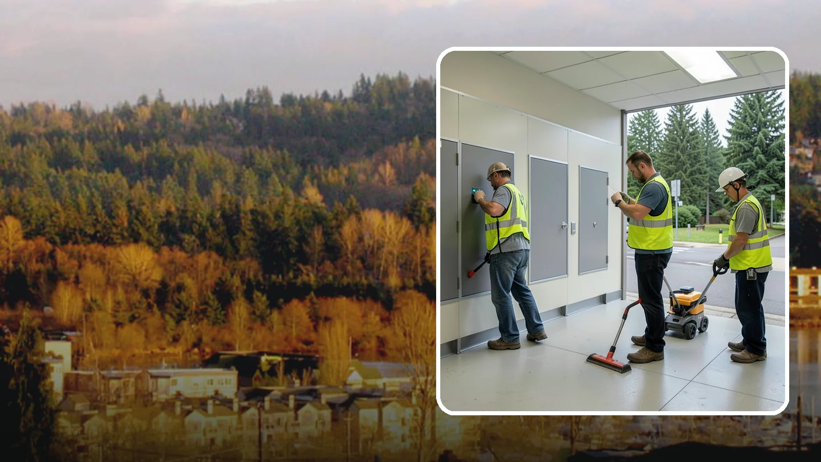 Public Restroom Renovation in Kenmore, King County, WA - Modernize existing public restrooms with durable fixtures, accessibility upgrades, and improved sanitation surfaces.