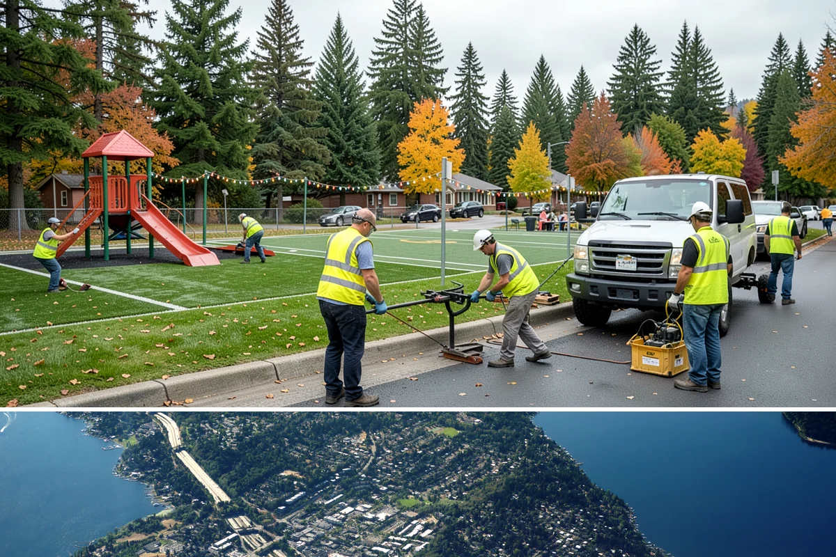 Public Restroom Renovation in Mercer Island, King County, WA - Renovation scheduling in shoulder or off-peak seasons minimizes closure impact on public restroom demand.
