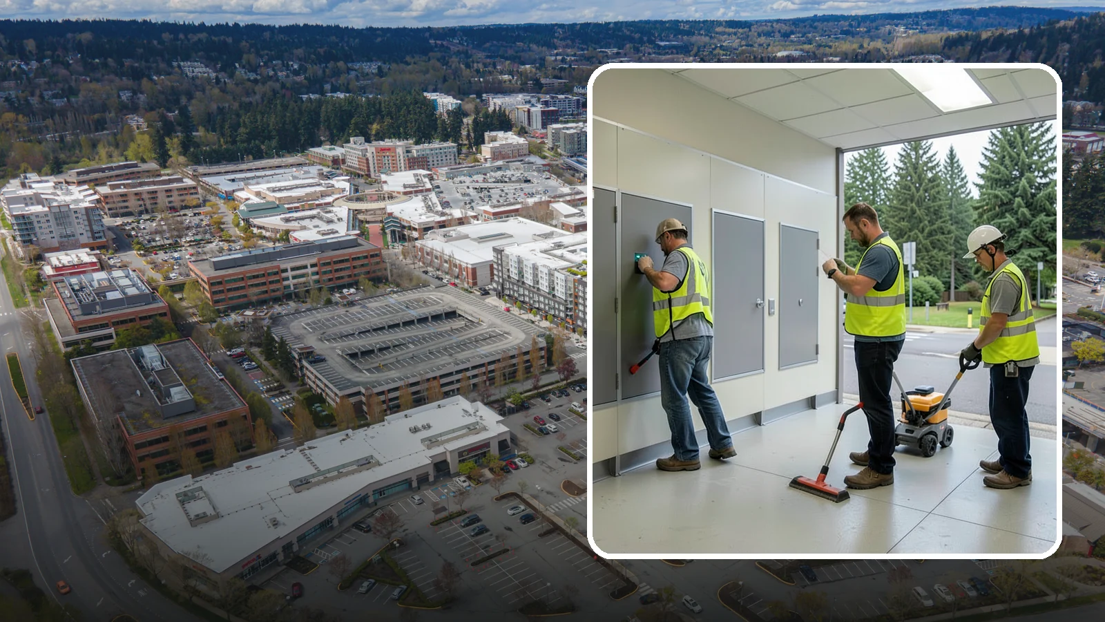 Public Restroom Renovation in Redmond, King County, WA - Modernize existing public restrooms with durable fixtures, accessibility upgrades, and improved sanitation surfaces.