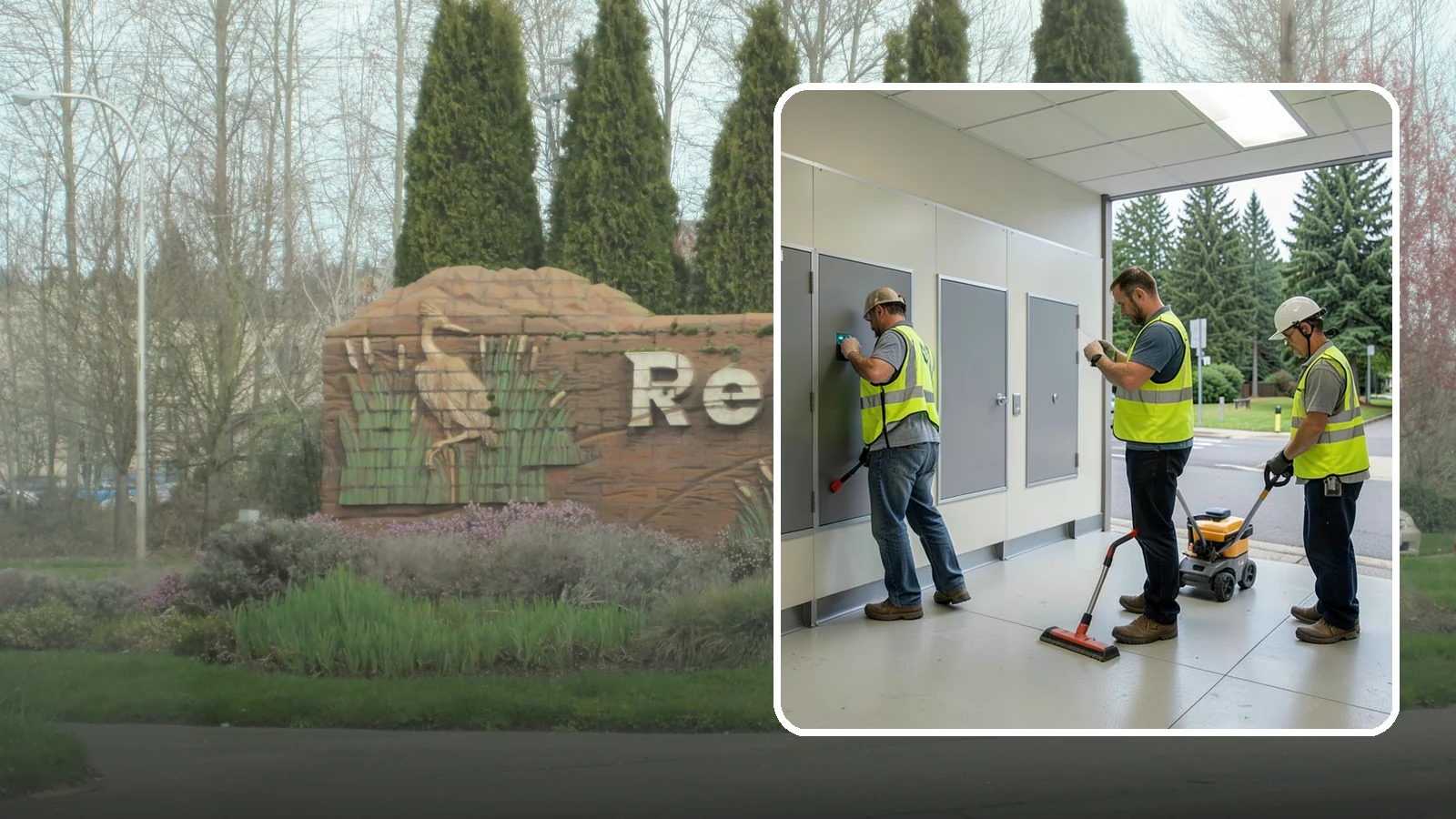 Public Restroom Renovation in Renton, King County, WA - Modernize existing public restrooms with durable fixtures, accessibility upgrades, and improved sanitation surfaces.