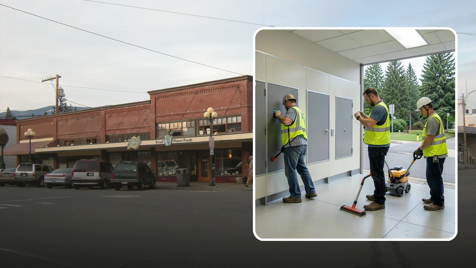 Public Restroom Renovation in Sedro-Woolley, Skagit County, WA - Modernize existing public restrooms with durable fixtures, accessibility upgrades, and improved sanitation surfaces.