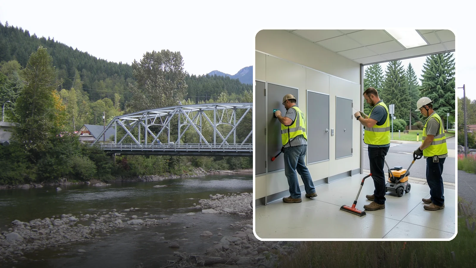Public Restroom Renovation in Skykomish, King County, WA - Modernize existing public restrooms with durable fixtures, accessibility upgrades, and improved sanitation surfaces.