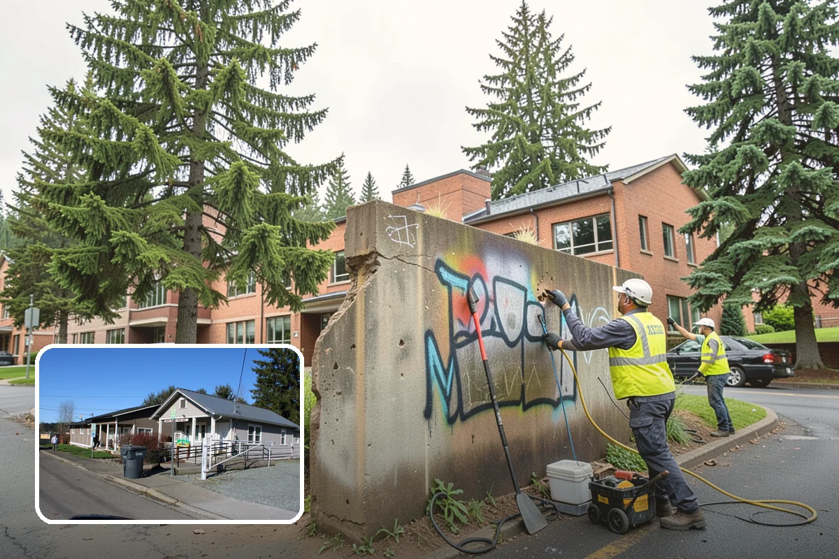Public Restroom Renovation in South Prairie, Pierce County, WA - Upgrades worn restrooms to current accessibility clearances