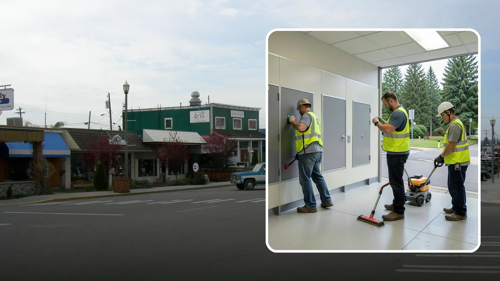 Public Restroom Renovation in Stanwood, Snohomish County, WA - Modernize existing public restrooms with durable fixtures, accessibility upgrades, and improved sanitation surfaces.