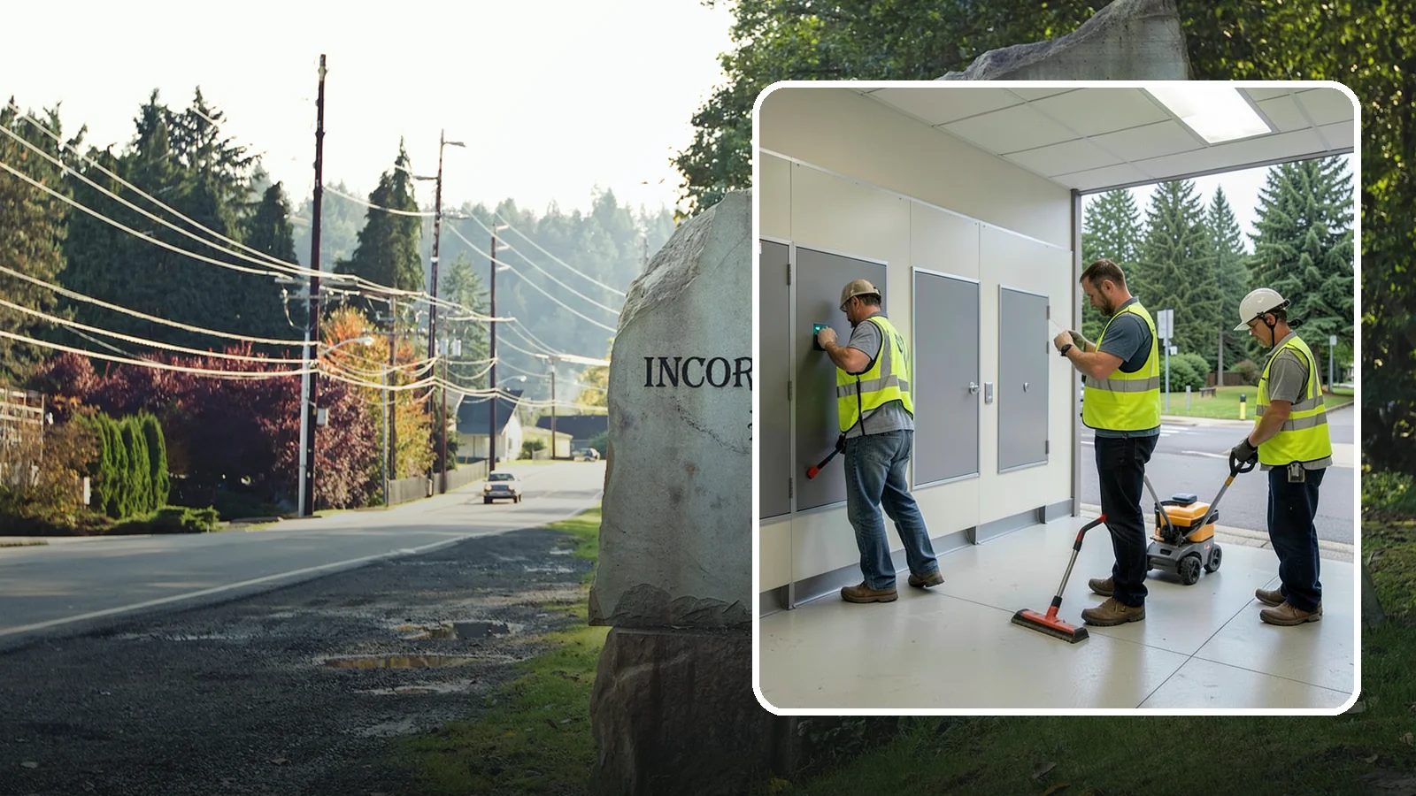Public Restroom Renovation in Wilkeson, Pierce County, WA - Modernize existing public restrooms with durable fixtures, accessibility upgrades, and improved sanitation surfaces.