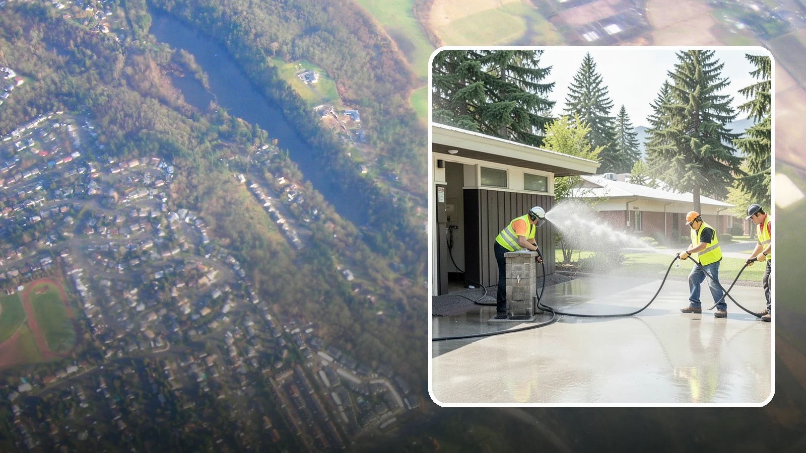 Public Restroom Washing in Algona, King County, WA - Deep-clean and sanitize public park and facility restrooms with pressure washing and disinfection.