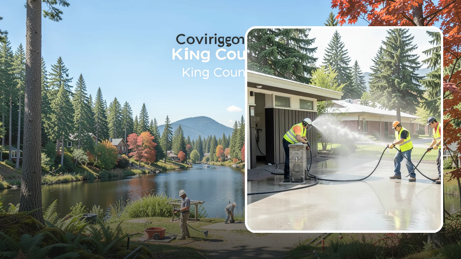 Public Restroom Washing in Covington, King County, WA - Deep-clean and sanitize public park and facility restrooms with pressure washing and disinfection.