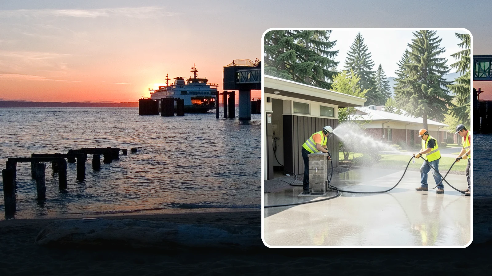 Public Restroom Washing in Edmonds, Snohomish County, WA - Deep-clean and sanitize public park and facility restrooms with pressure washing and disinfection.