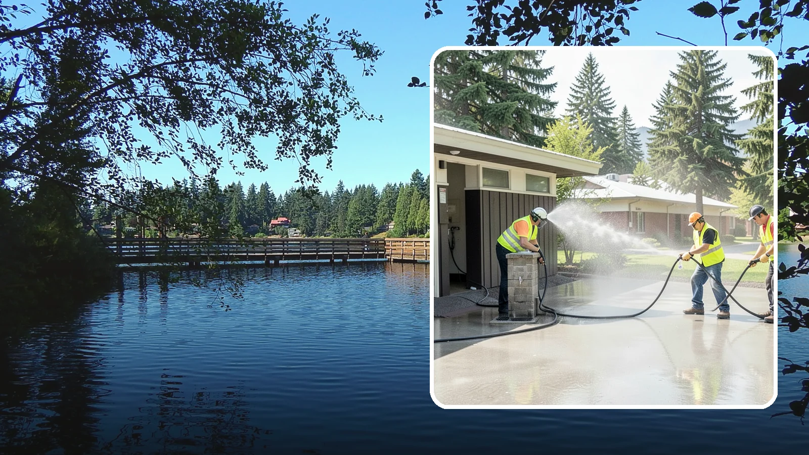 Public Restroom Washing in Federal Way, King County, WA - Deep-clean and sanitize public park and facility restrooms with pressure washing and disinfection.