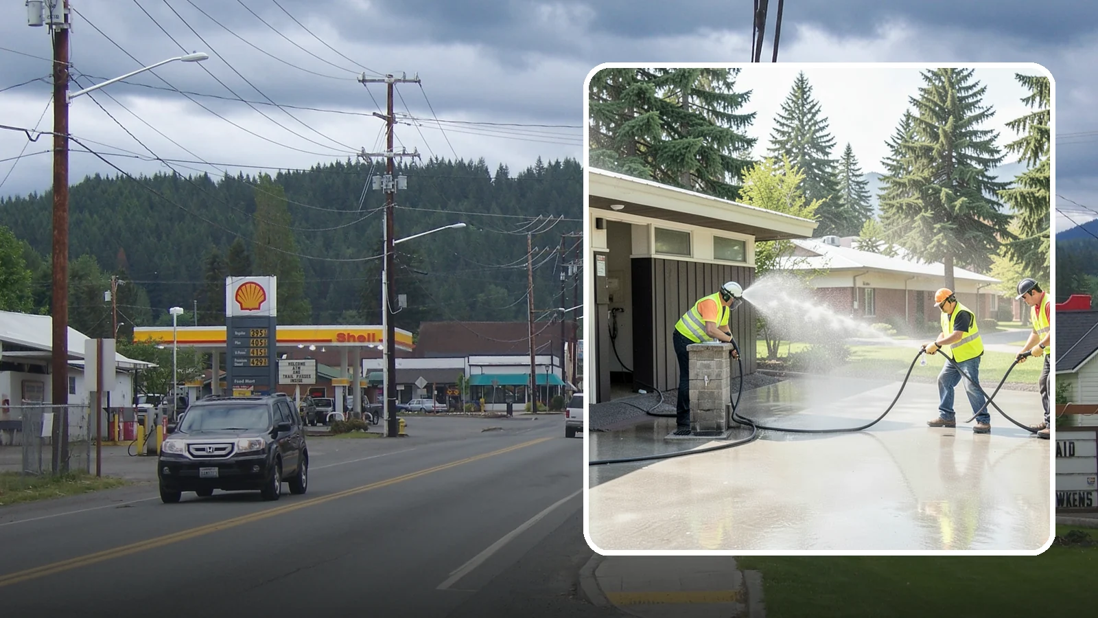 Public Restroom Washing in Granite Falls, Snohomish County, WA - Deep-clean and sanitize public park and facility restrooms with pressure washing and disinfection.