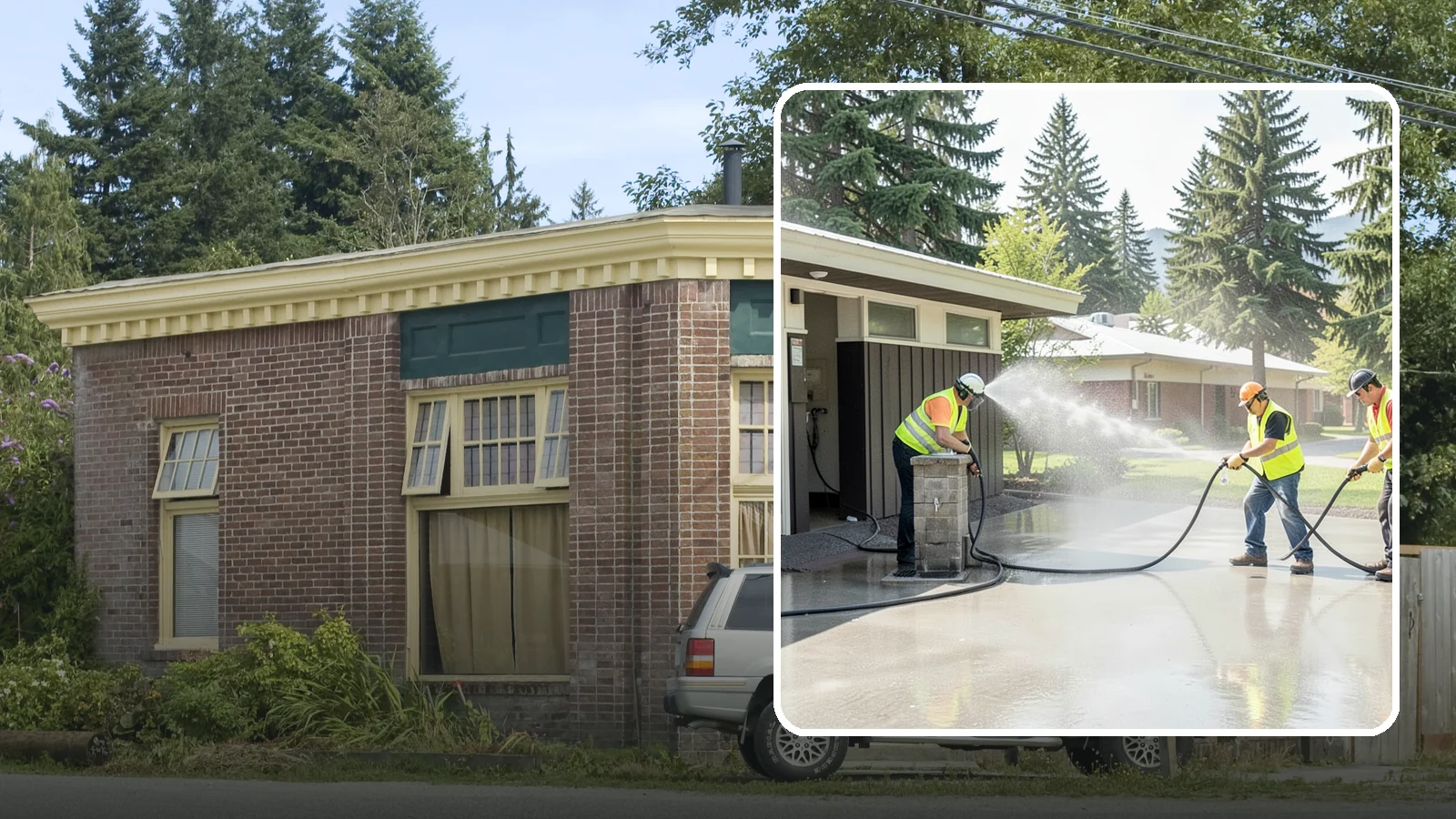 Public Restroom Washing in Hamilton, Skagit County, WA - Deep-clean and sanitize public park and facility restrooms with pressure washing and disinfection.