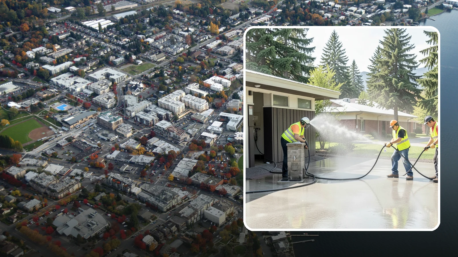 Public Restroom Washing in Kirkland, King County, WA - Deep-clean and sanitize public park and facility restrooms with pressure washing and disinfection.