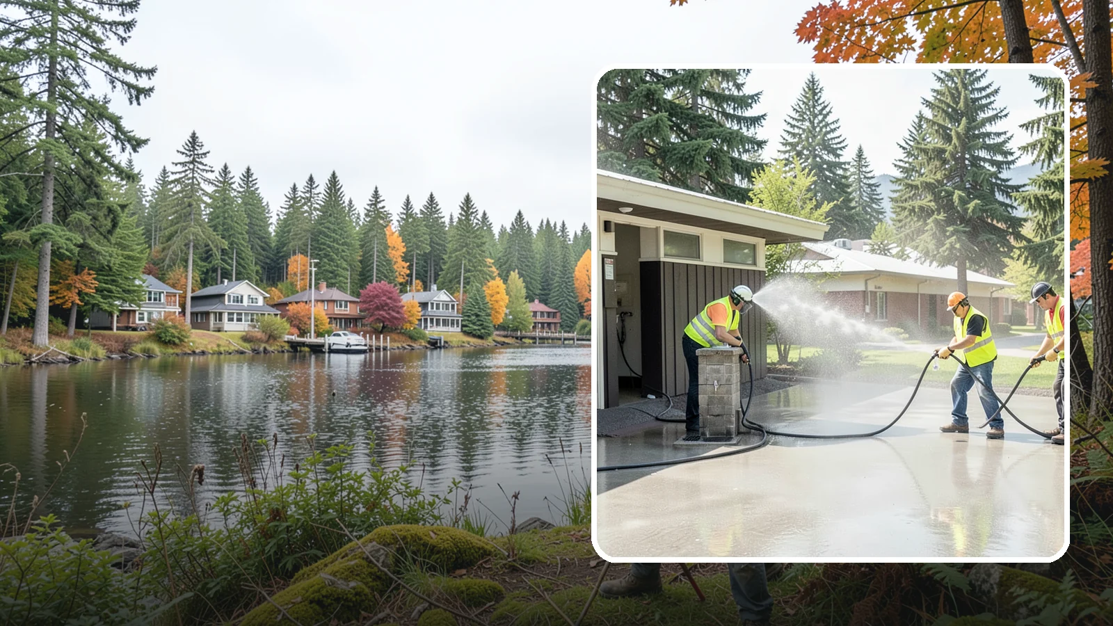 Public Restroom Washing in La Conner, Skagit County, WA - Deep-clean and sanitize public park and facility restrooms with pressure washing and disinfection.