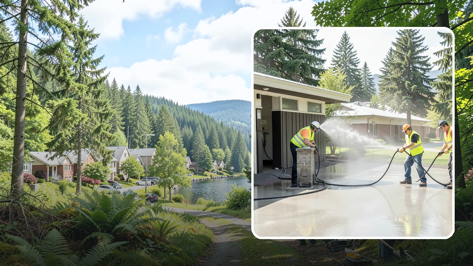 Public Restroom Washing in Lake Forest Park, King County, WA - Deep-clean and sanitize public park and facility restrooms with pressure washing and disinfection.
