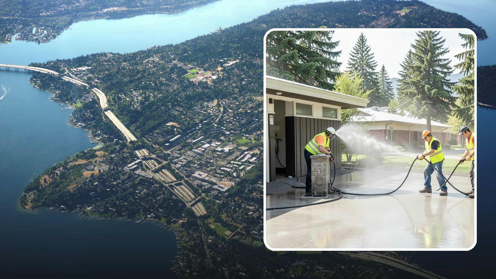 Public Restroom Washing in Mercer Island, King County, WA - Deep-clean and sanitize public park and facility restrooms with pressure washing and disinfection.