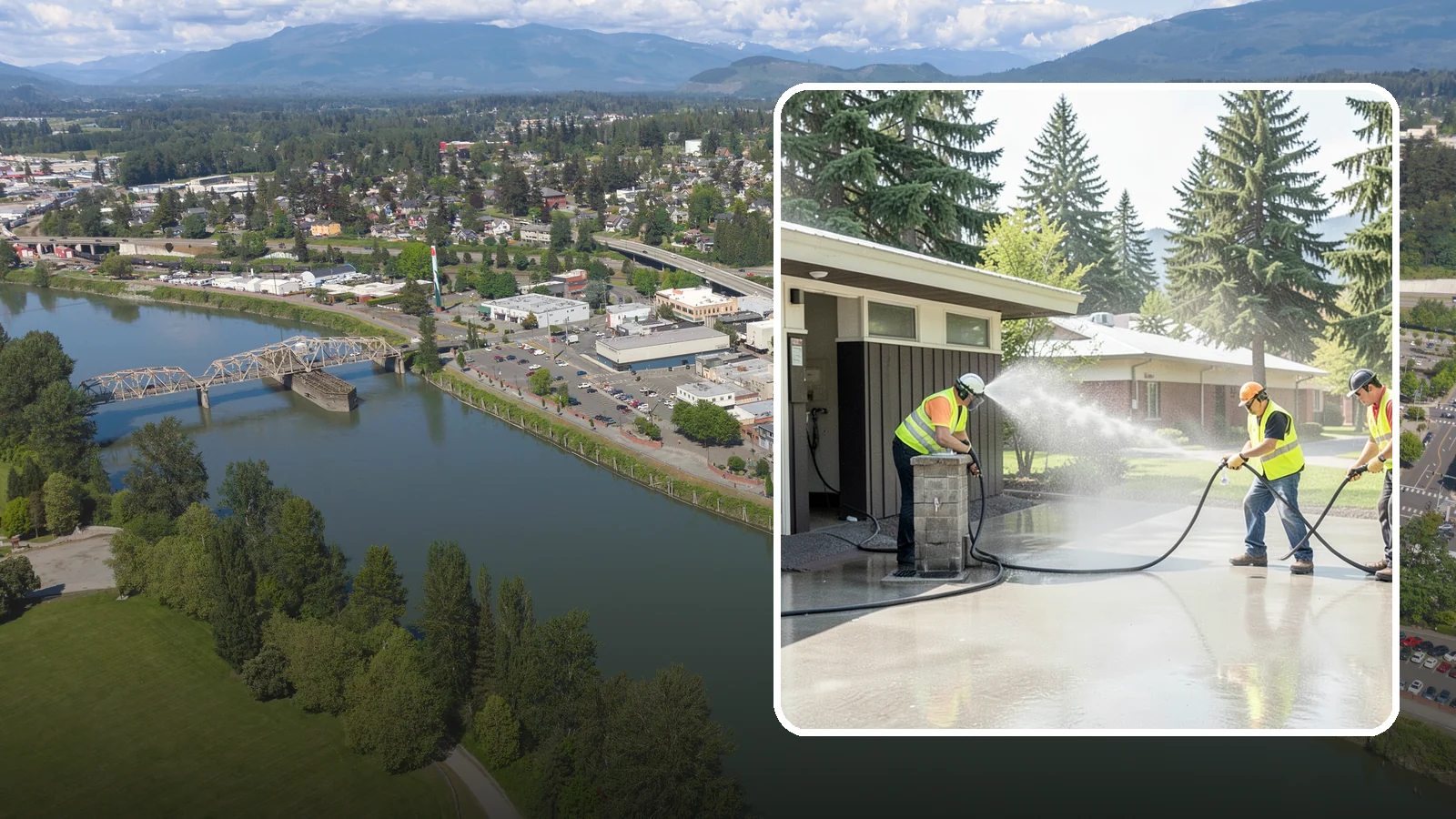 Public Restroom Washing in Mount Vernon, Skagit County, WA - Deep-clean and sanitize public park and facility restrooms with pressure washing and disinfection.