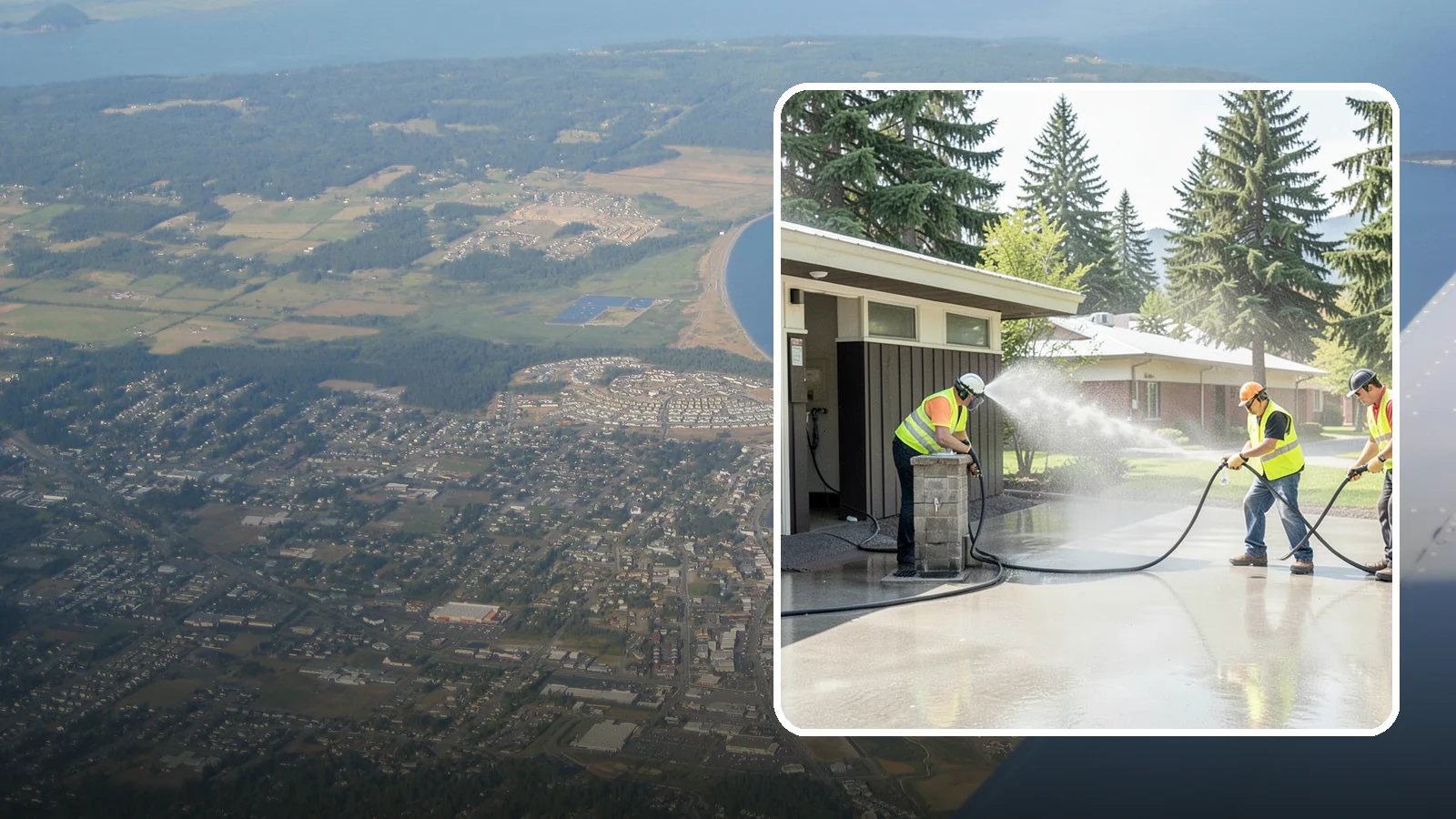 Public Restroom Washing in Oak Harbor, Island County, WA - Deep-clean and sanitize public park and facility restrooms with pressure washing and disinfection.