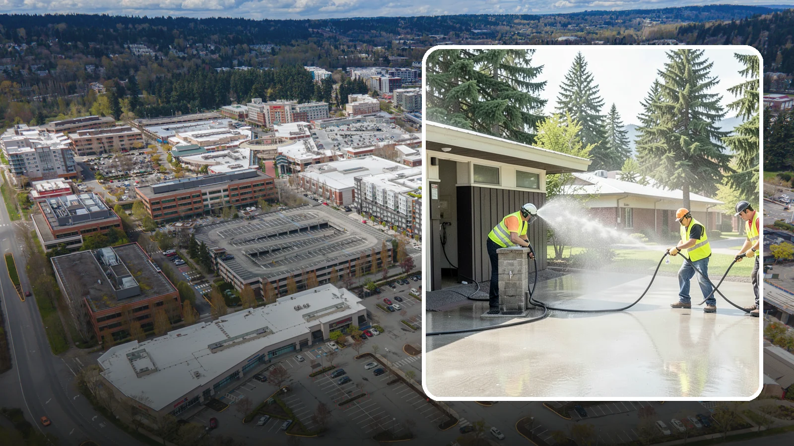 Public Restroom Washing in Redmond, King County, WA - Deep-clean and sanitize public park and facility restrooms with pressure washing and disinfection.